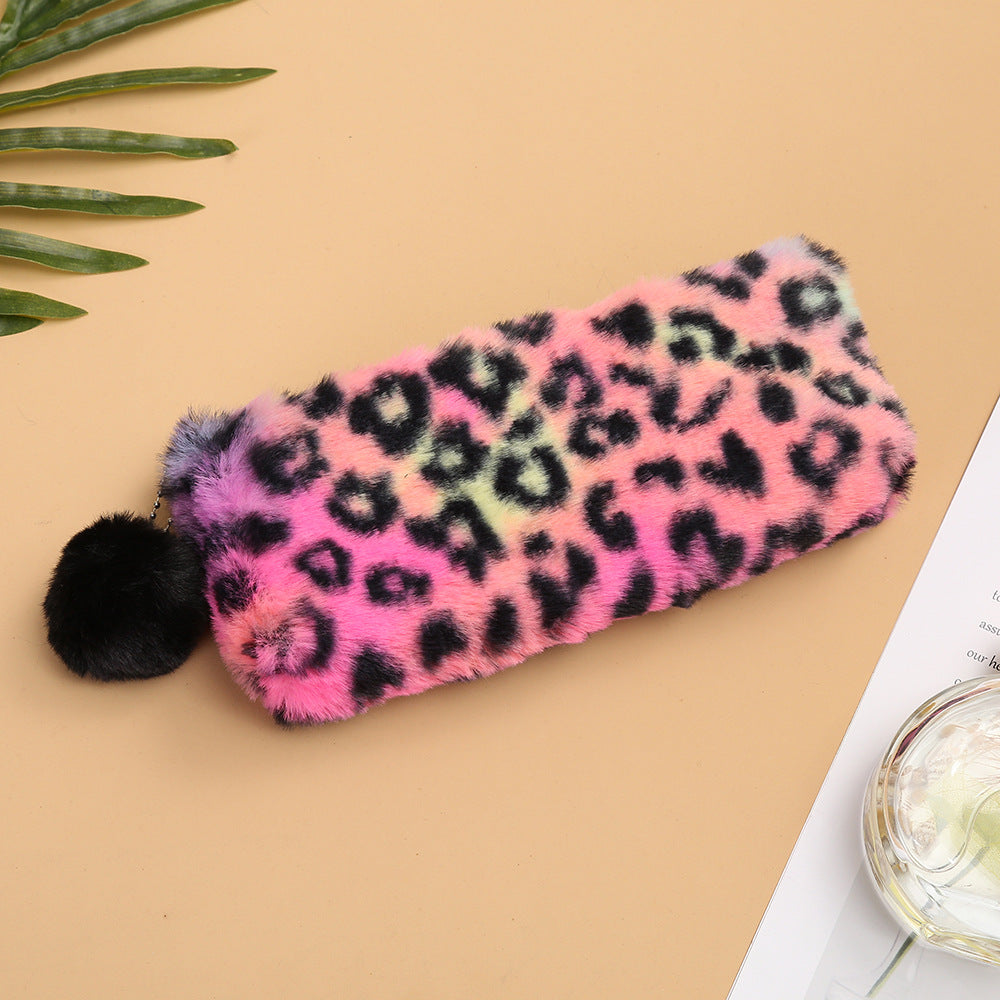 Case de lápiz de peluche de cuero al por mayor